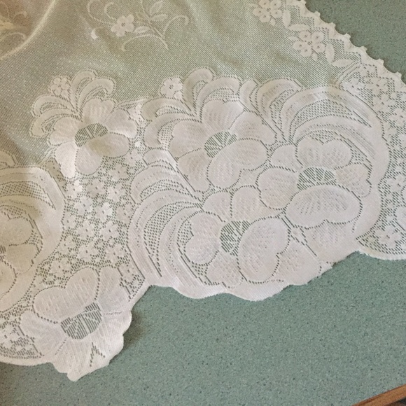 VINTAGE SWAG VALENCES PAIR  SEMISHEER COTTON POLYESTER - Picture 10 of 15